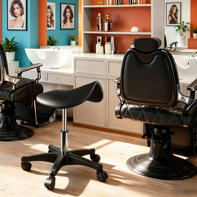 Adjustable Height Ergonomic Stool Wheels