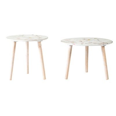 2 tables d'appoint Nature - Blanc