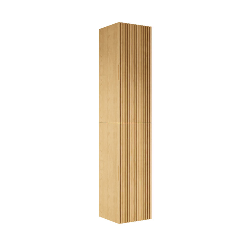 Sophia 59" Tall Wall Mounted Bathroom Storage Cabinet with Adjustable Shelves & Soft-Close Doors
