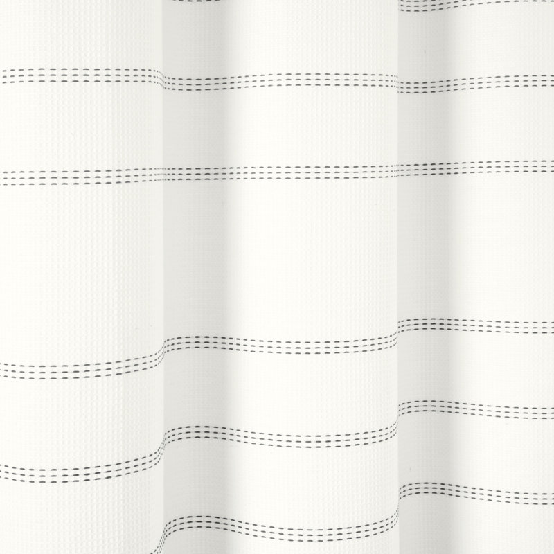 Modern Galaxy Waffle Woven Cotton Blend Shower Curtain 72" x 72" White and Gray