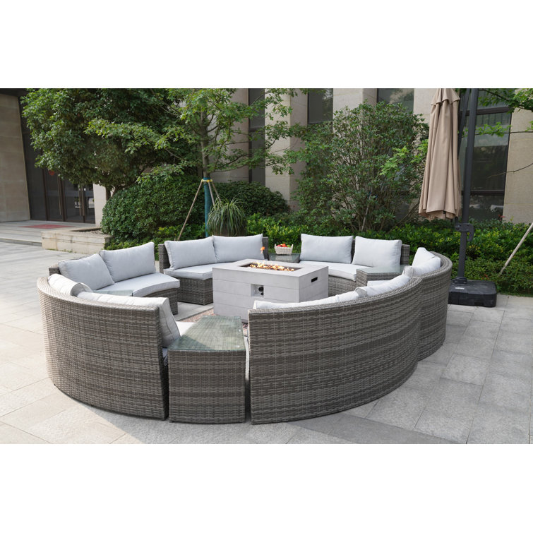 12 - Person Patio Conversation Sets with Cushions