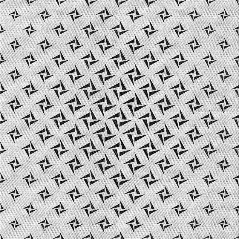Tapis gris/noir tissé à la machine, Carré 8 pi
