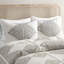 Couette 4 pièces avec coussin décoratif - King/ King Noir/ Garnissage 100 % microfibre imprimé