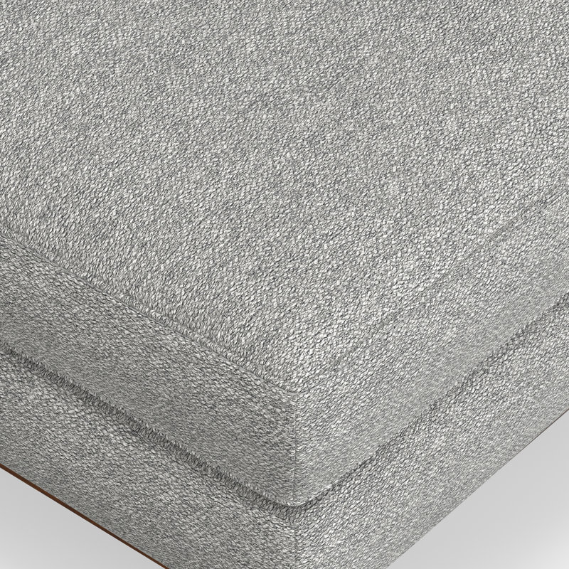 Morrison  Sofa and Ottoman Set in Woven-Blend Fabric, Mist Gray 100% Polyester, 89 inch