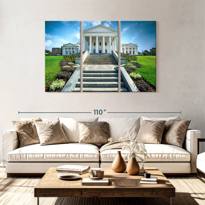 Extérieur du Virginia State Capitol, H 48 po x l 74 po