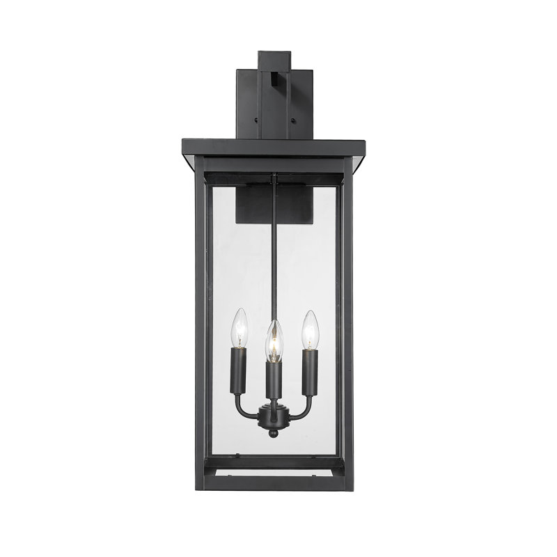 Applique murale d'extérieur Osakis Light, Noir thermolaqué, H 30 po x l 12 po