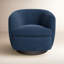 Fauteuil demi-tonneau pivotant rembourré Marcy-1458193520