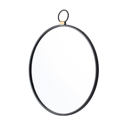 24" X 27" Wall Mirror With Black Frame - Modern Minimalist Choice For Living Room, Foyer, Entryway, Bedroom, Reflects To Make Room Appear Airier Look More Spacious