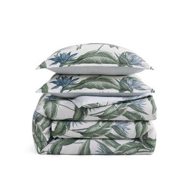 Tommy Bahama Birds Of Paradise Cotton Reversible Blue Comforter Set