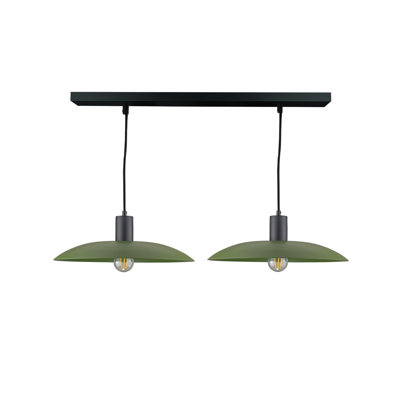 2 - Light Matte Black Dome Pendant