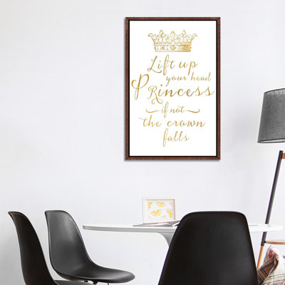 Lift Your Head Princess Crown Gold by Amanda Greenwood - Print on Canvas