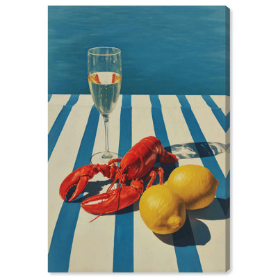 «Lobster and Lemons», reproduction d'art sur toile par Art Remedy, 20 x 30