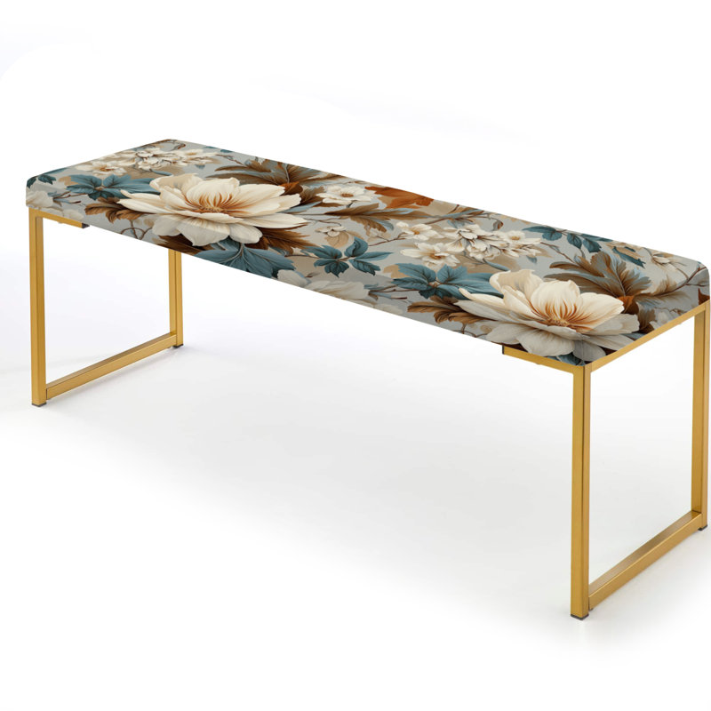 Banc rembourré Plants Vintage Florals VII
