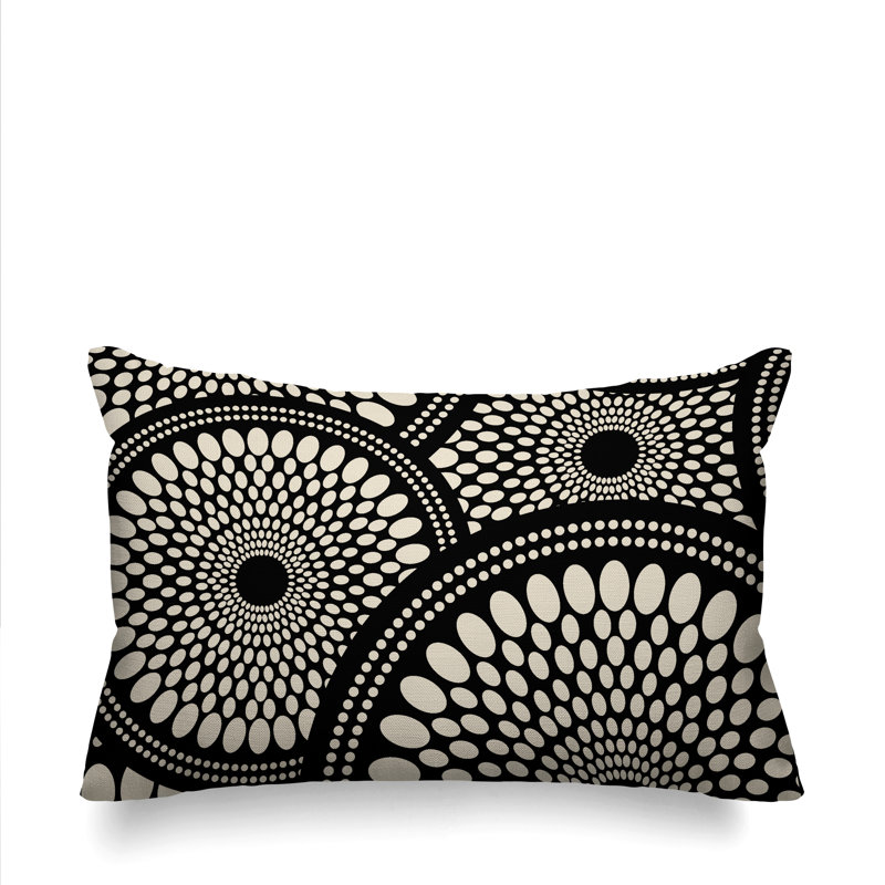 Housse et insert de coussin rectangulaire d'extérieur Penn, Noir