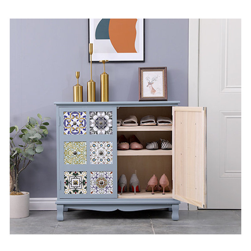 Meuble de rangement bohème Boho, Gris