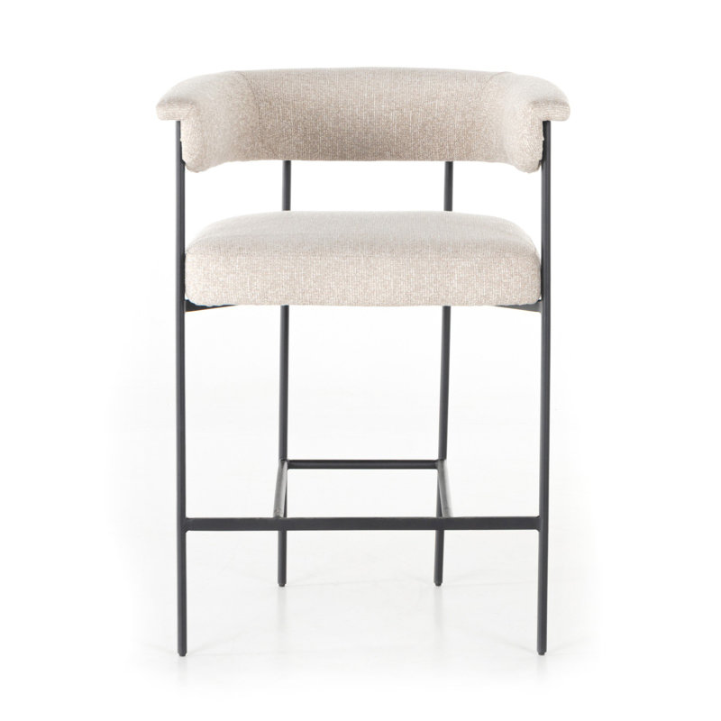 Grayson Counter and Bar Stool, Light Camel Polyester, Counter Stool (26.5" Seat Height), Solid