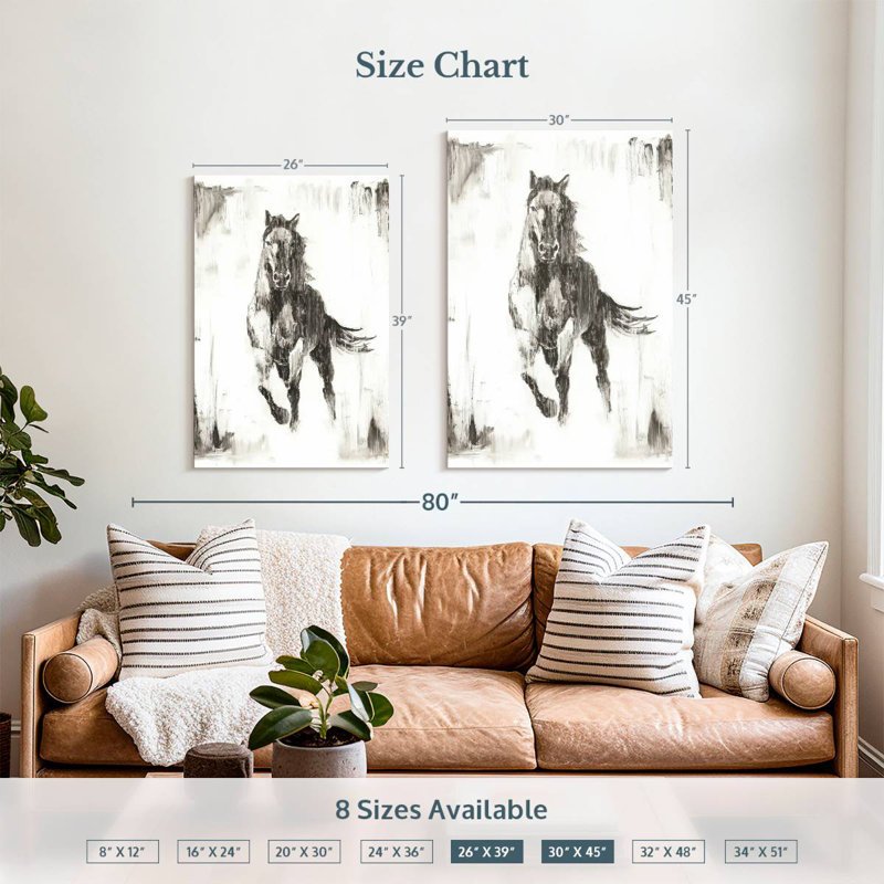 Brampt Rustic Black Stallion II, 39" H x 26" W