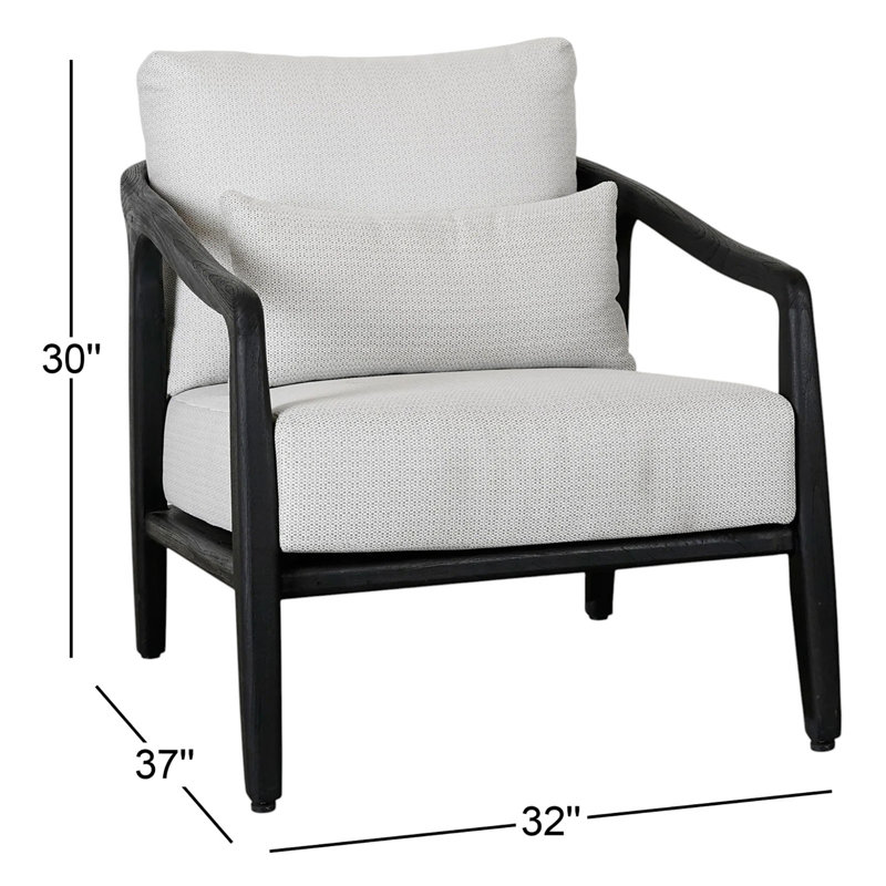 Aria Outdoor Lounge Chair, Black