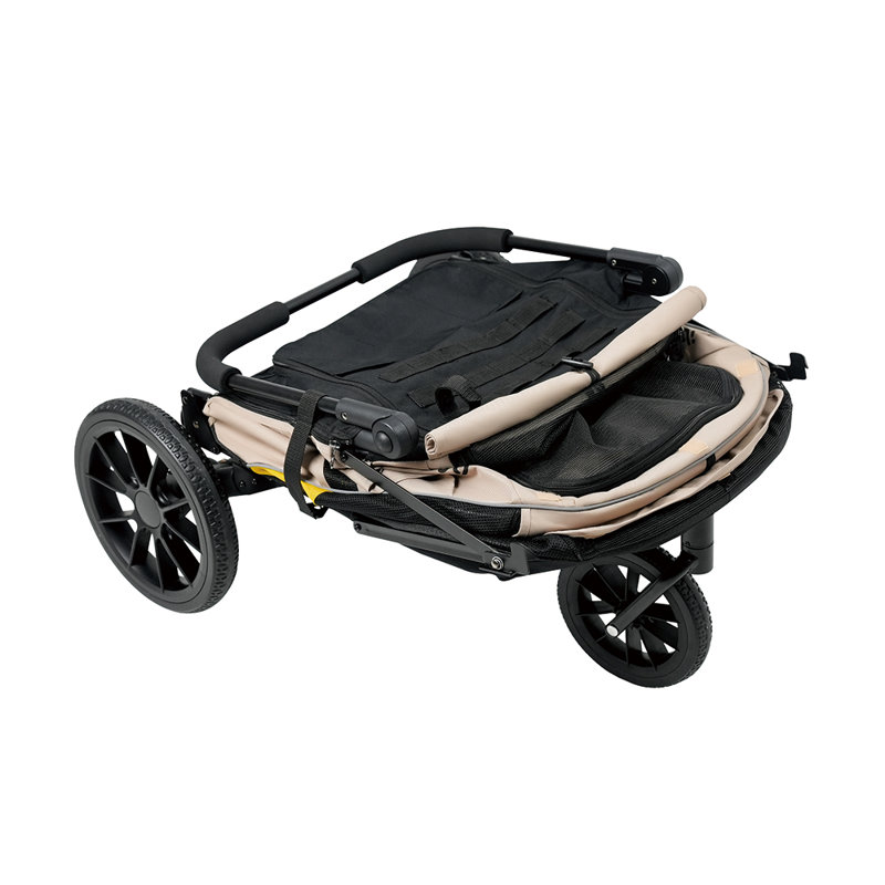 Minika 3-in-1 Tan Foldable Pet Stroller and Trailer