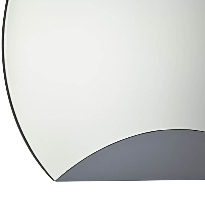 Freddye Flat Wall Mirror, Black