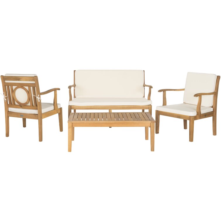 Cogburn 4 Piece Sofa Seating Group with Cushions