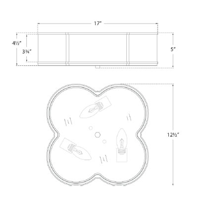 Alexa Hampton Basil 17" Flush Mount