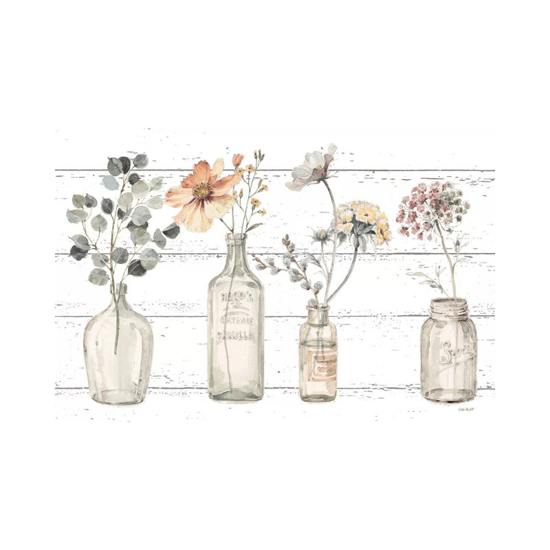 «A Country Weekend VIII V2 Fall Flower» par Lisa Audit - impression d'art graphique, H 8 po x l 12 po x P 0,75 po