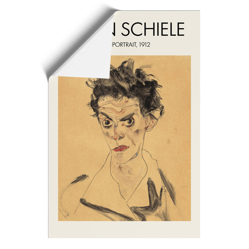 Self Portrait Vol.1 by Egon Schiele - No Frame Print, 30cm H x 21cm W x 0.1cm D