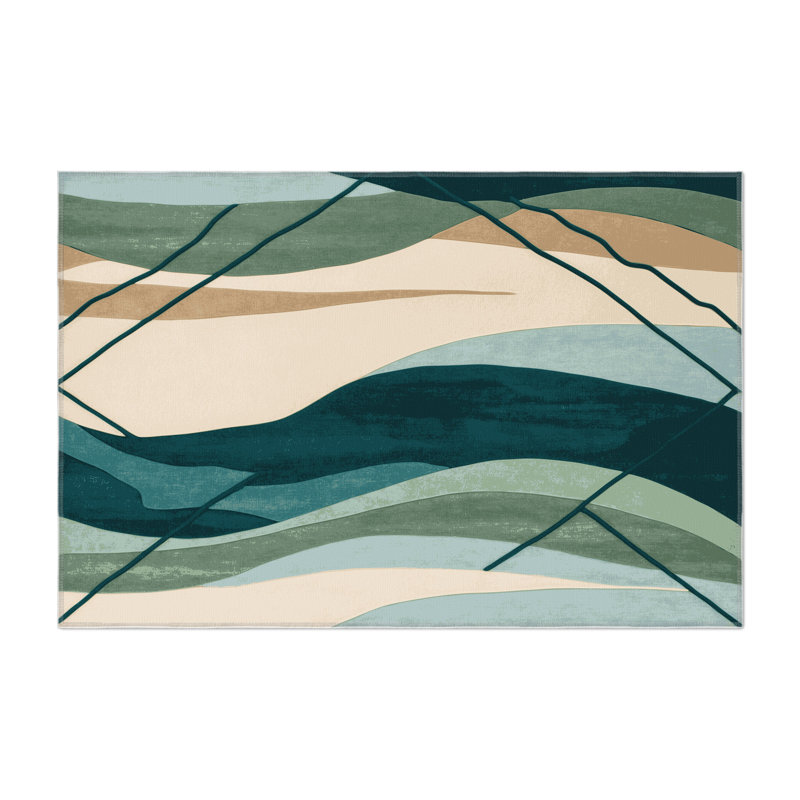 Tapis intérieur et extérieur Midnight Cascade, Rectangle 8' x 10'