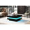 2 tables basses carrées de salon avec DEL, noir brillant, structure, intérieur noir minimaliste 31,5 po x 31,5 po x 14,2 po, pièce, 31,5 po x 31,5 po x 14,2 po, et hypnotisant