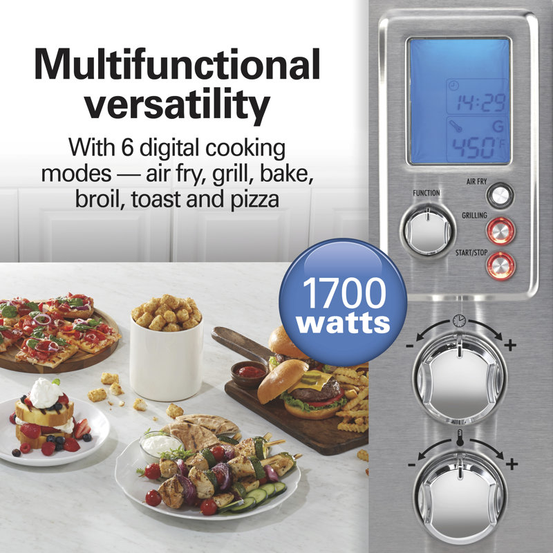 Stainless Steel 4-Slice Convection Broiler Toaster Oven