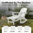 4-in-1 Multifunctional Folding Adirondack Rocking Chair with Retractable Ottoman-1731022298