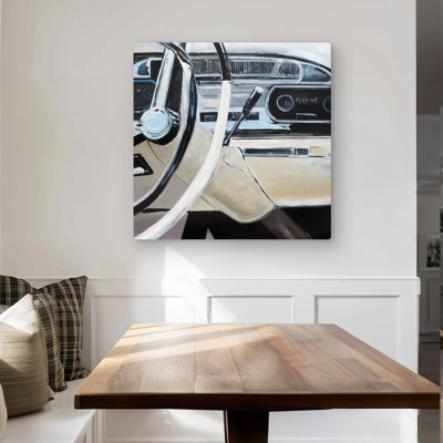 1950s Car Dashboard Metal Print | Vintage Transportation Decor