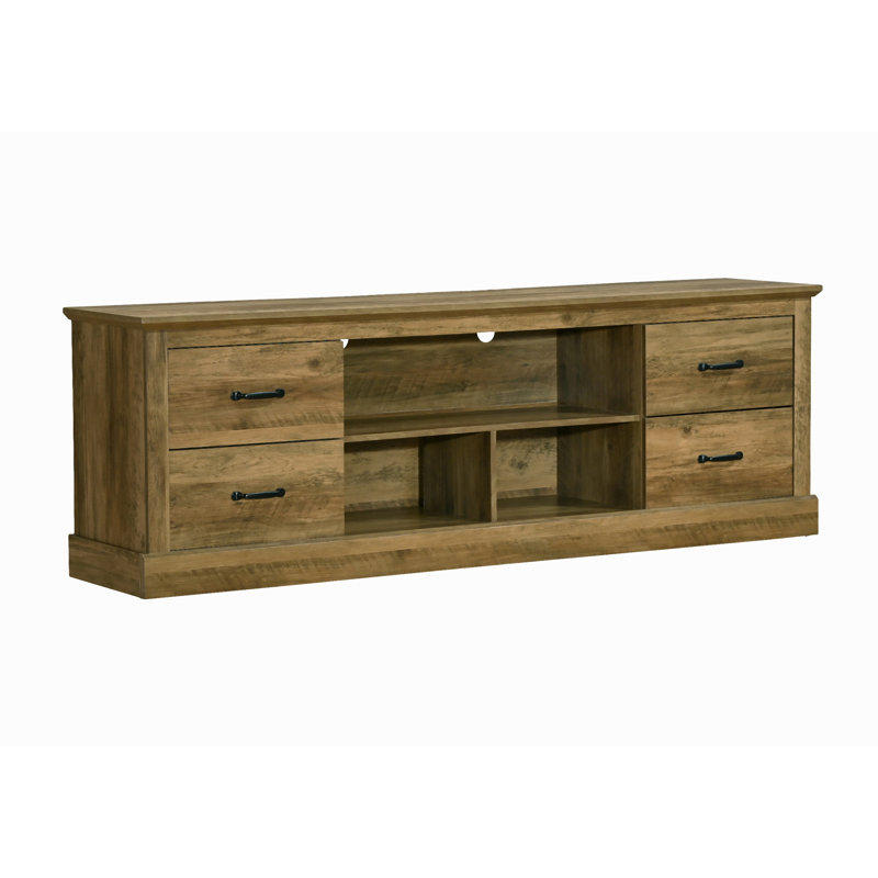 Tv Stand, 72 Inch, Console, Storage Drawers, Media Entertainment Center, Living Room, Bedroom, Brown Oak Laminate, Transitional