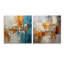 Ensemble de 2 collages abstraits en acrylique Collage Fusion-103921754