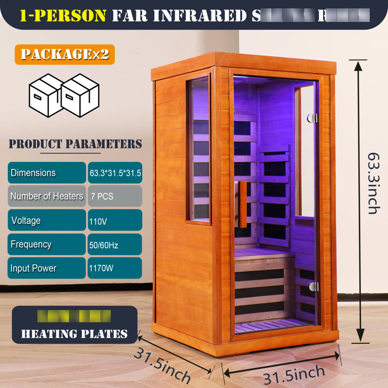 Infrarouge pour une personne, matériau, porte en verre trempé, fonction audio, 7 couleurs, planches chauffantes en fibre de carbone, fonctionnement tactile, alimentation standard américaine, câble de 3 m, 15 65 c pour utilisation, fabrication,