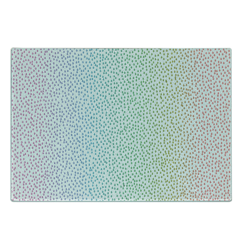 Multicolore planche à découper en verre trempé Ambesonne