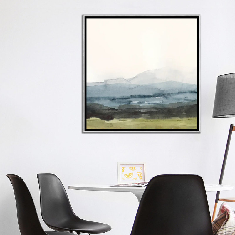Blue Ridge Bound I - reproduction d'art murale - toile encadrée, Argent, H 37 po x l 37 po
