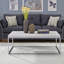 Table basse en chêne clair et chrome avec base ouverte