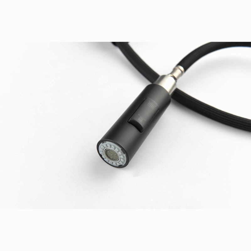 Robinet de cuisine avec douchette extractible, Noir mat