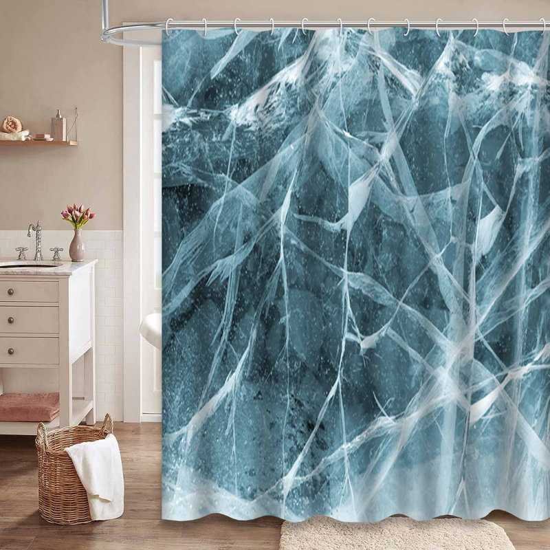 Rideau de douche Ice Winter, L 72 po x l 84 po