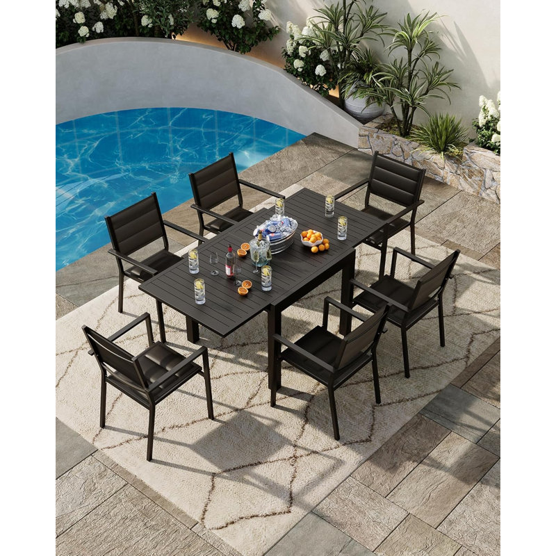 Outdoor Lounge Chair, Black