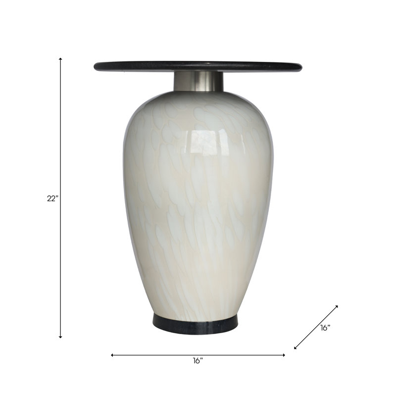 Glass and Marble Accent Table with Sleek Modern Design, Elegant Curved Base, and Durable Construction for Stylish Home Decor.