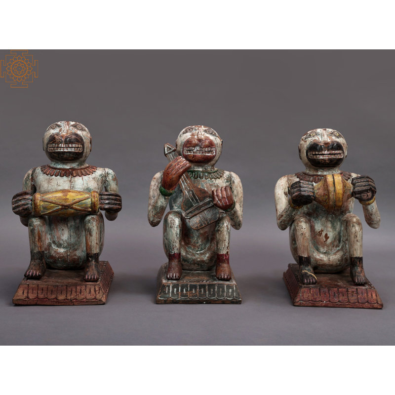 Ensemble de 3 figurines de singe Haglund
