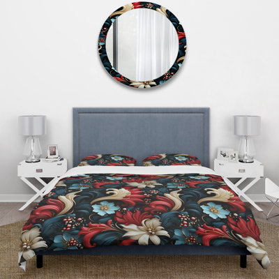 Victorian Elegance Paisley Pattern III Floral Duvet Cover
