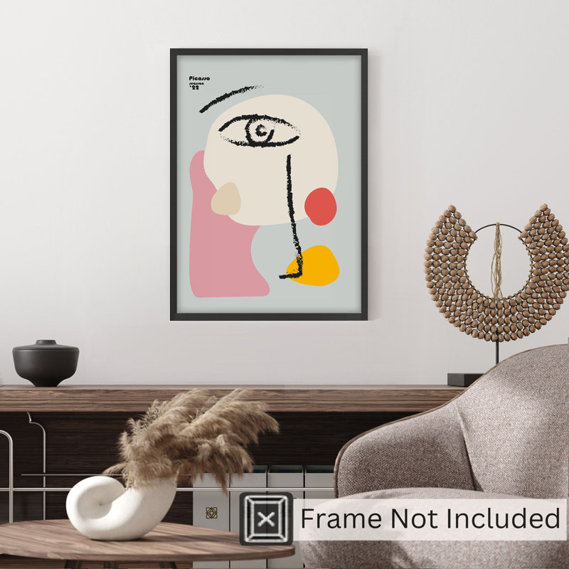 «Abstract Picasso Face I», reproduction d'art moderne sans cadre, H 10 po x l 8 po