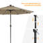 Parasol de marché extérieur DEL 9 pi avec bouton-poussoir inclinable Dorelli-74668993
