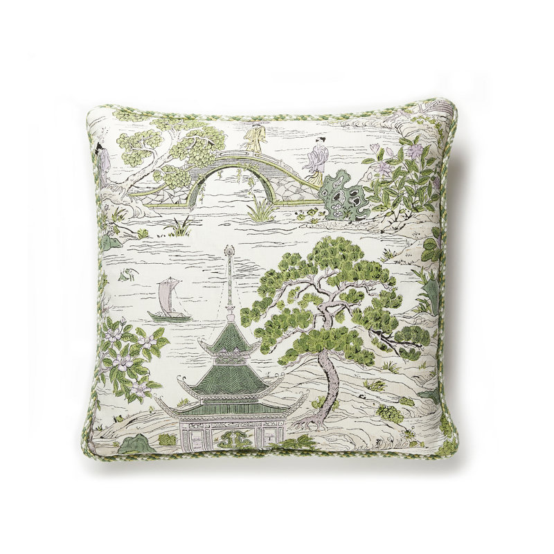 Pacifica Square Pillow Cover & Insert, Lavender/Citron