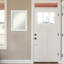 Petit miroir mural biseauté Nasika Blanco