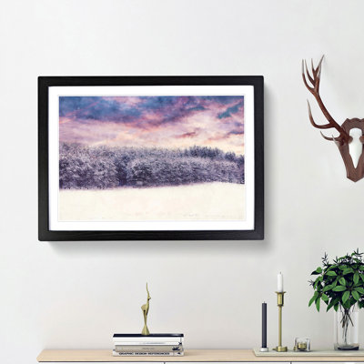 Purple Sky at Winter - Picture Frame Painting Print